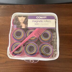 Conair Styling Essentials 75pc Magnetic Rollers Hair Curlers Set Style Curling‎